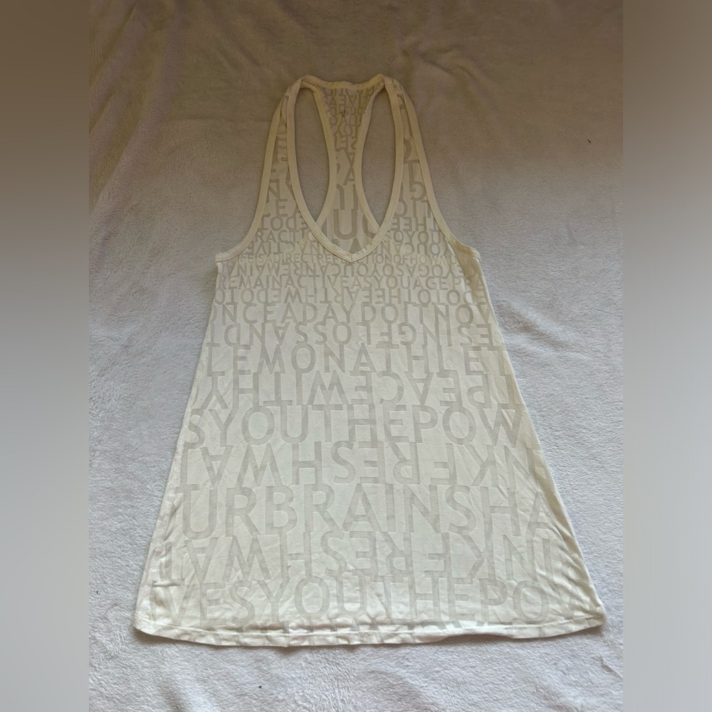 White Lululemon Manifesto Tank​